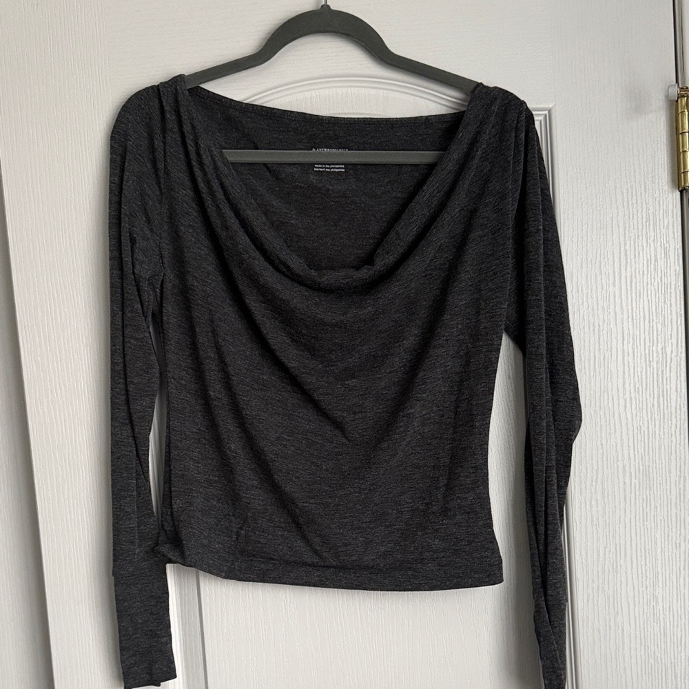 Anthropologie Black Long Sleeve Top